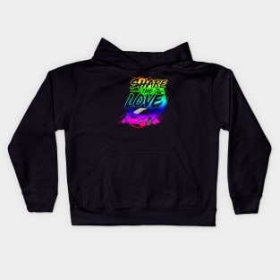 stephen sharer share the love rainbow Kids Hoodie